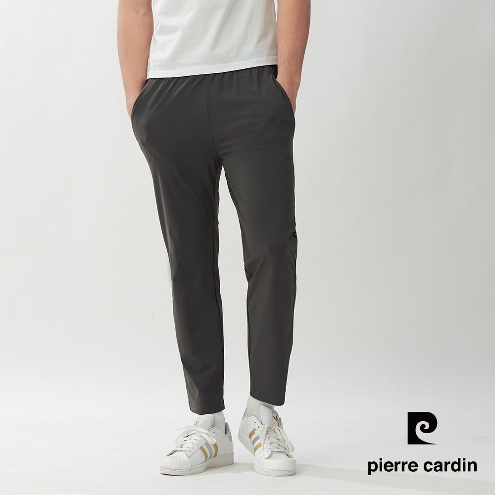 pierre cardin 皮爾卡登 網路獨家 男女款 冰絲涼感速乾褲(多款任選) (男款-深灰色(平口))