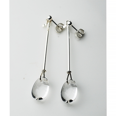 Georg Jensen Dew Drop 水晶耳環(針式)-60mm
