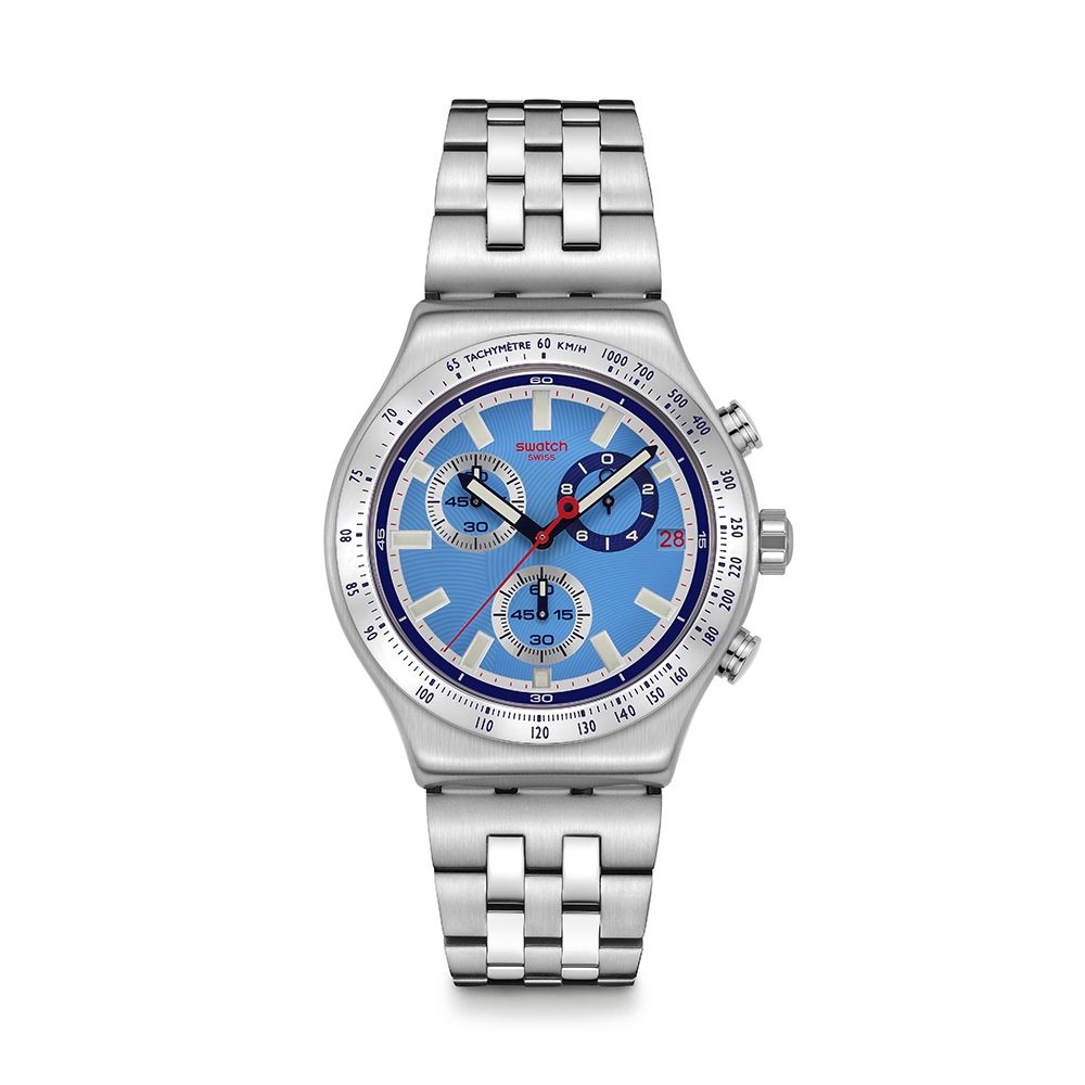 Swatch MIDDAY IN THE MIRROR 金屬手錶/男錶/女錶/瑞士製造 YVS541G (43mm)