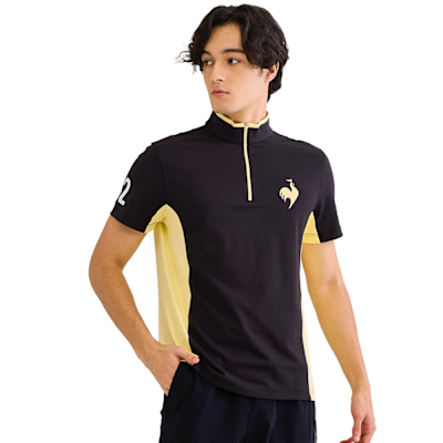 法國公雞 網路獨家 吸濕排汗涼感短袖立領衫 男款 三色 LWV21944