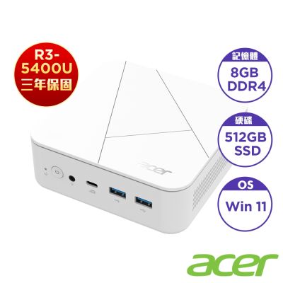 Acer 宏碁 Aspire Revo Box RB102 4核心迷你桌機(R3-5400U/8GB/512GB/Win11)