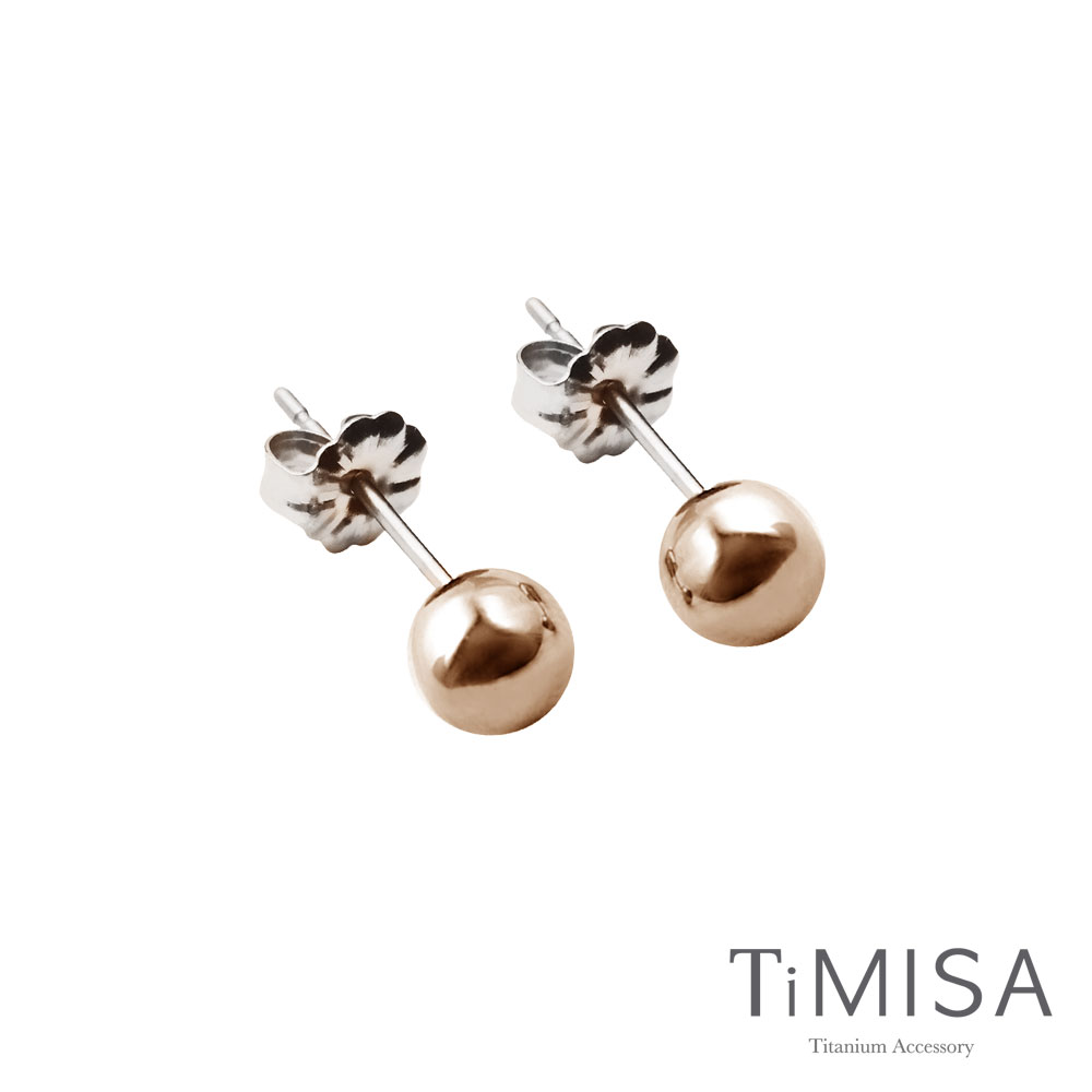 TiMISA《極簡真我(5mm)》純鈦耳針一對(雙色可選)