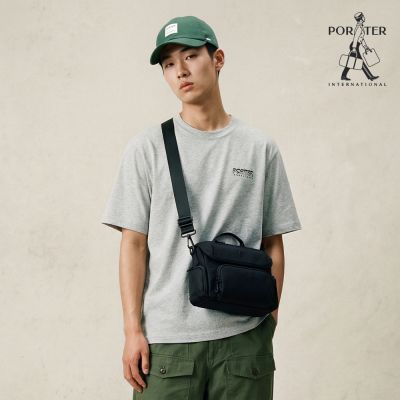 PORTER INTERNATIONAL - 理性秩序MATRIX斜背包(M) - 黑