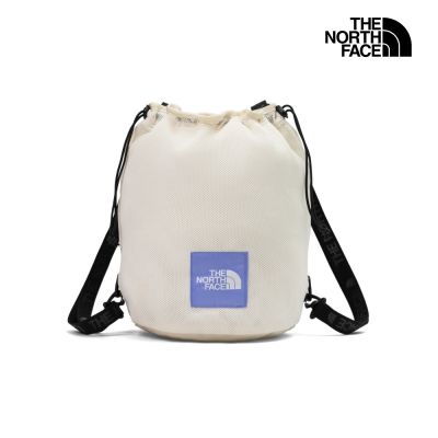 【The North Face 官方旗艦】北面男女款米白色抽繩束口休閒後背包｜8HNWQLI 筆電包/登山包