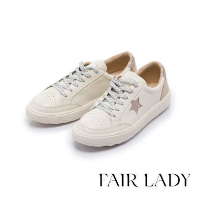 FAIR LADY 軟實力 無敵星星厚底休閒鞋 白 (502194)