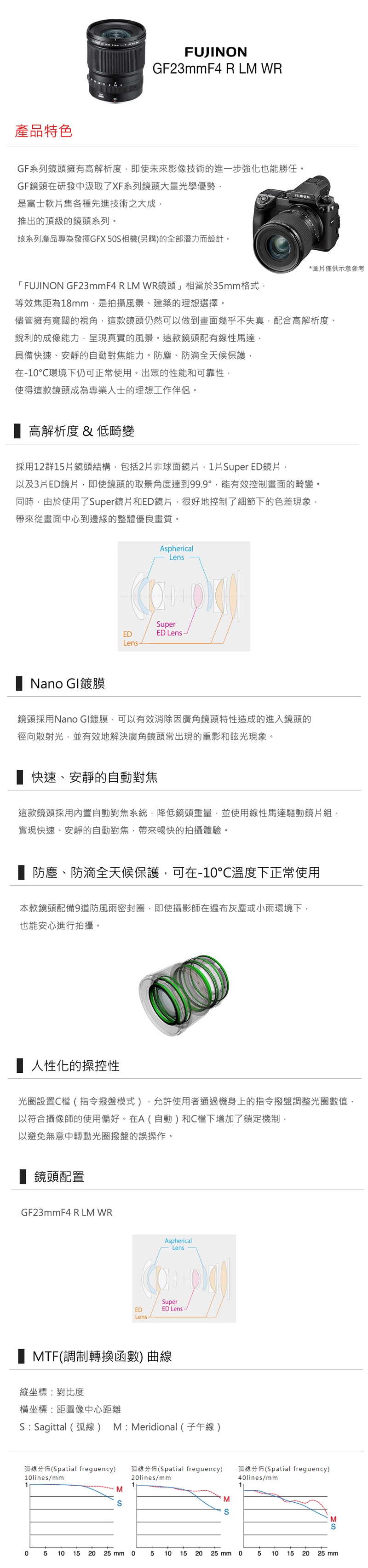 FUJIFILM富士軟片 GF 23mm F 4 R LM WR - 詳情1