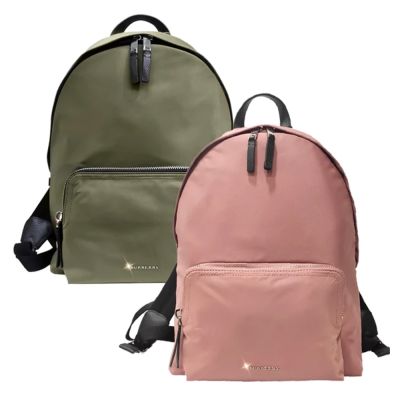 BURBERRY 巴寶莉 Abbeydale系列銀色LOGO尼龍拉鍊後背包(顏色任選)