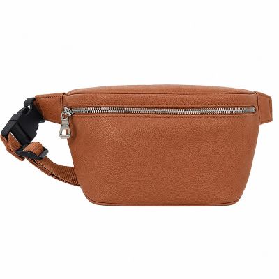 LONGCHAMP LE FOULONNÉ系列壓紋牛皮腰包(紅褐)