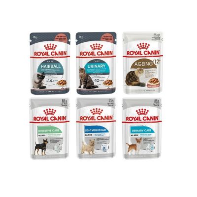 【短效品】(7/24-7/27限定買1送1)Royal Canin 法國皇家 犬貓專用濕糧餐包85Gx12包/盒-任選