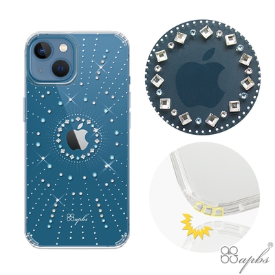 apbs iPhone 13 6.1吋水晶彩鑽防震雙料手機殼-璀璨星空