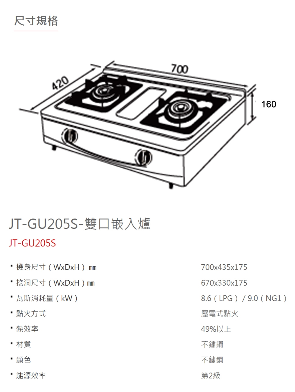 JTL喜特麗 JT-GU205S - 詳情7