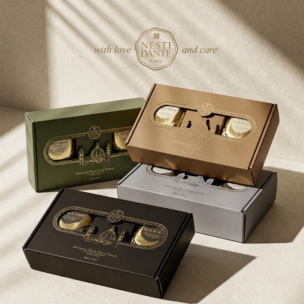 Nesti Dante 義大利手工皂-經典黃金皂禮盒(250gX2入)-贈原廠紙袋| 手工