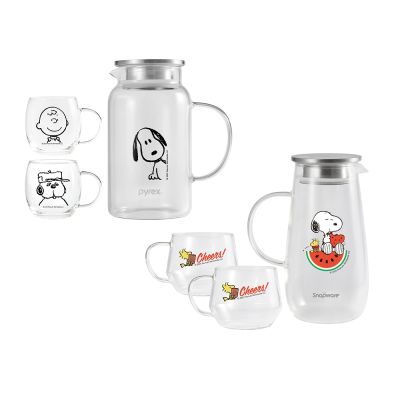 【美國康寧】SNOOPY 熱玻璃1壺+2杯/組(2款任選)