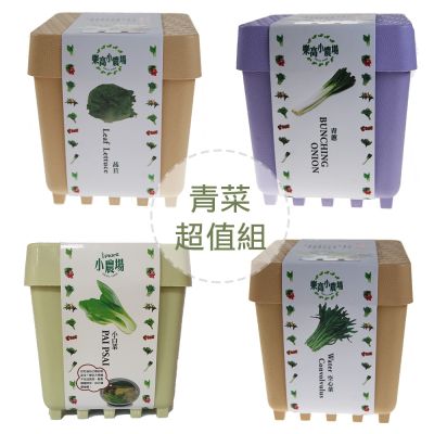 iPlant 積木小農場_超值4入組(每盆內含種子培養土花器)