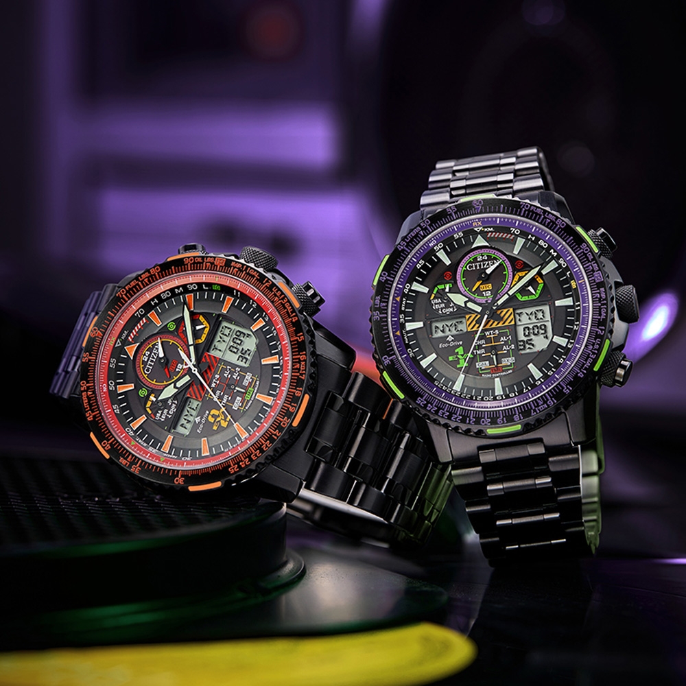 CITIZEN 星辰x EVA新世紀福音戰士初號機/貳號機限量版Promaster 航空光