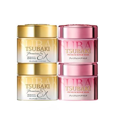 TSUBAKI 思波綺 金耀瞬護髮膜180g(金色版EX/粉嫩版)-任選4入組