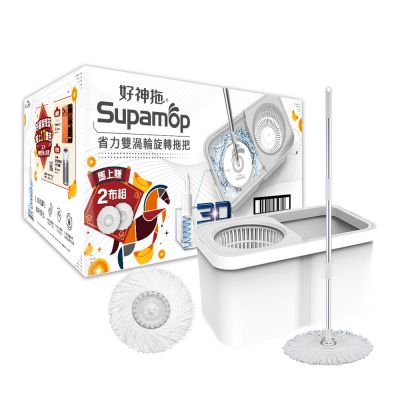 好神拖 2026神馬都好拖 省力雙渦輪拖把組 加贈1布(共1桶1拖2布)