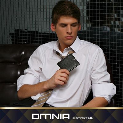 韓國OMNIA真皮短夾 男用義大利牛皮皮夾 多卡位商務錢包 NO.1137C