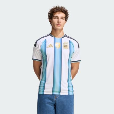 【adidas 愛迪達】 世界盃 阿根廷 主場球迷版球衣 吸濕排汗 男 JM8396