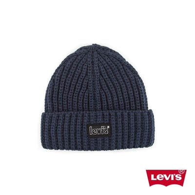 Levis 男女同款 Beanie毛帽 / 羊毛新增 / 精工Logo布章 海軍藍