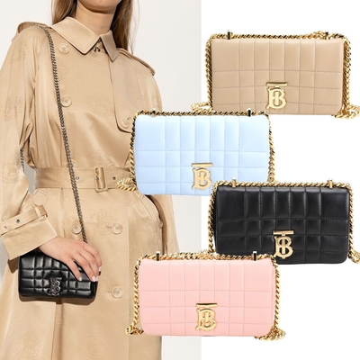 BURBERRY Lola [專櫃55,000] TB字母 羊皮翻蓋斜背包-多款可選