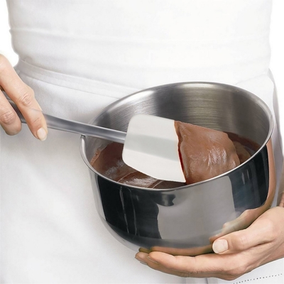 《CUISIPRO》霧銀矽膠刮刀-白29cm-- 攪拌刮刀 刮刀 奶油刮刀 抹刀