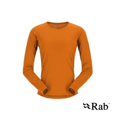 【英國RAB】 Syncrino Base LS Tee Wmns 羊毛混紡長袖排汗衣 女款 橙橘 #QBL33