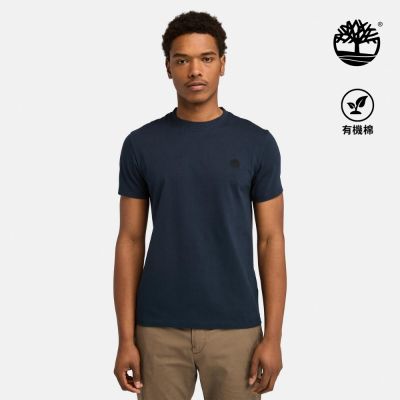 Timberland官方旗艦 男款深寶石藍休閒短袖T恤|A2EKJZ02