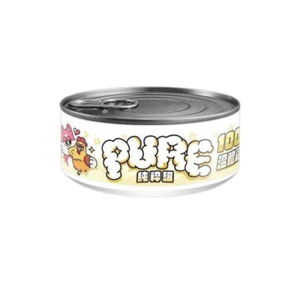 COUCH POTATO沙發馬鈴薯-PURE純粹貓咪主食罐-溫體雞 80g x 24入組 (100%溫體雞)
