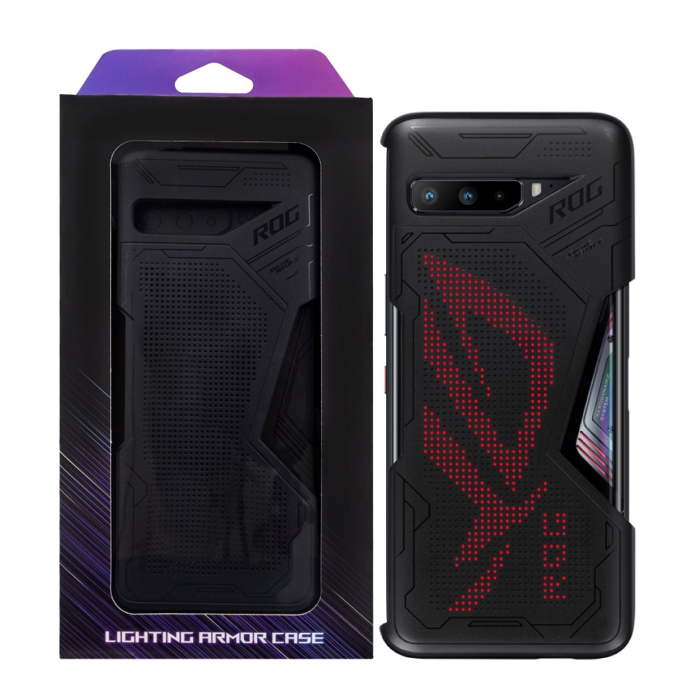 国内版 ASUS ROG Phone 3 512gb 冷却ファン ケース付き ASUS ROG Phone 3 (ZS661KS) 原廠炫光智慧保護殼| ASUS適用手機殼套