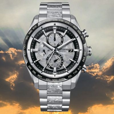 CITIZEN星辰 ATTESA 結晶鈦電波光動能計時男錶-AT8284-61A-42mm