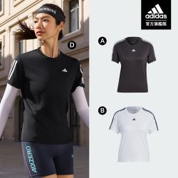 【adidas 愛迪達】 休閒運動短袖上衣 T恤 吸濕排汗 女 (多款任選)