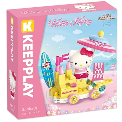 任選 QMAN 三麗鷗 Hello Kitty QM30804 花車遊行系列 啟蒙積木Keeppley
