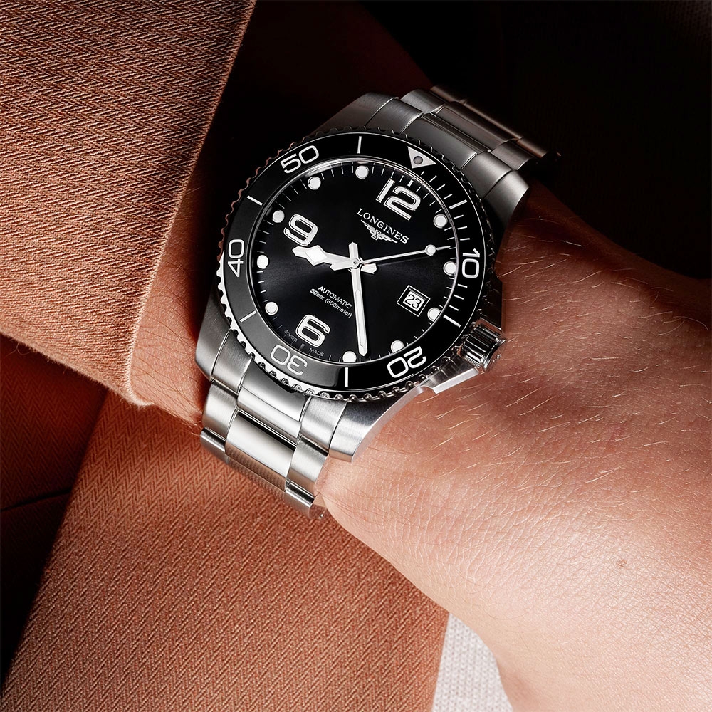 LONGINES 浪琴官方授權深海征服者浪鬼陶瓷潛水機械錶年終送禮-43mm L3