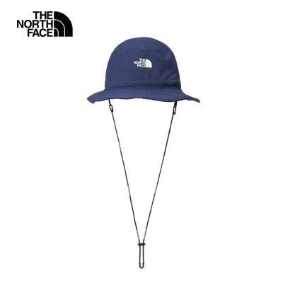 【The North Face 官方旗艦】 北面男女款藍色防潑水可調節收納漁夫帽｜8CTH8K2
