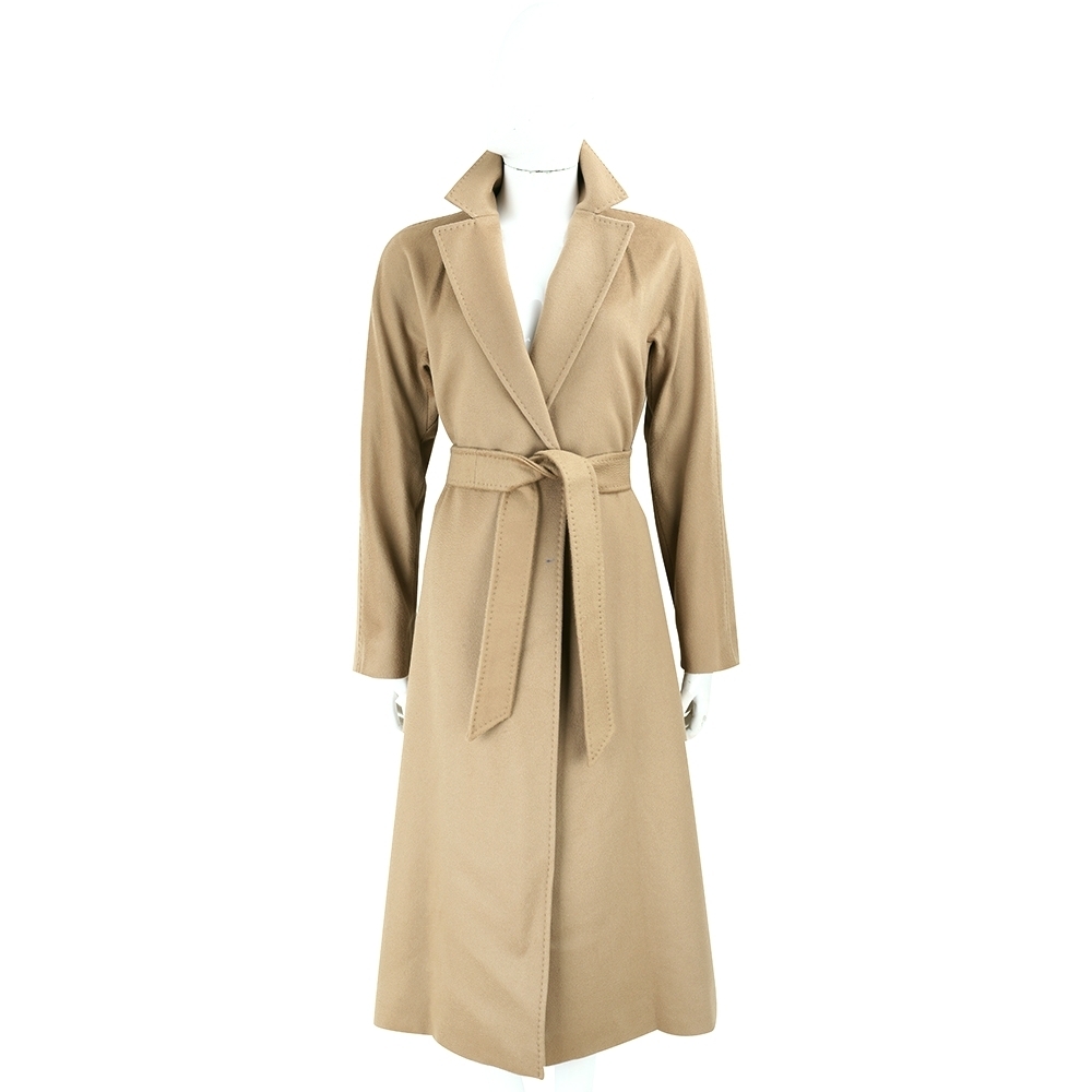 Max Mara Prater 100%羊毛長袍式綁帶大衣-5款可選 (純羊毛-駝色)