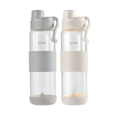 【美國康寧】(2入組) PYREX Claro直飲便攜耐熱玻璃水瓶920ml(2色任選)