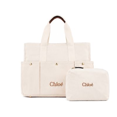 Chloe 經典品牌LOGO帆布兩用包/後背包(任選)