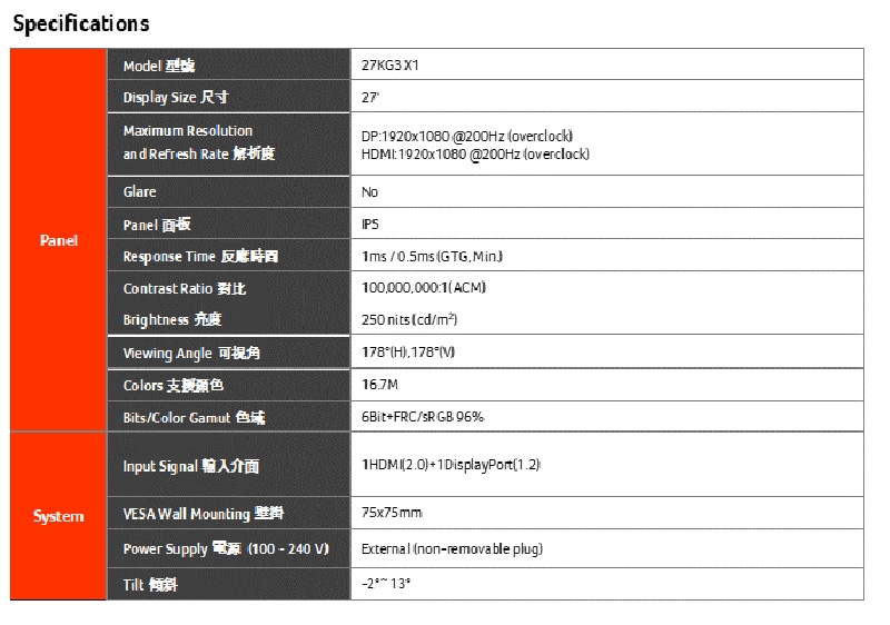 AOPEN 27KG3 - 詳情2