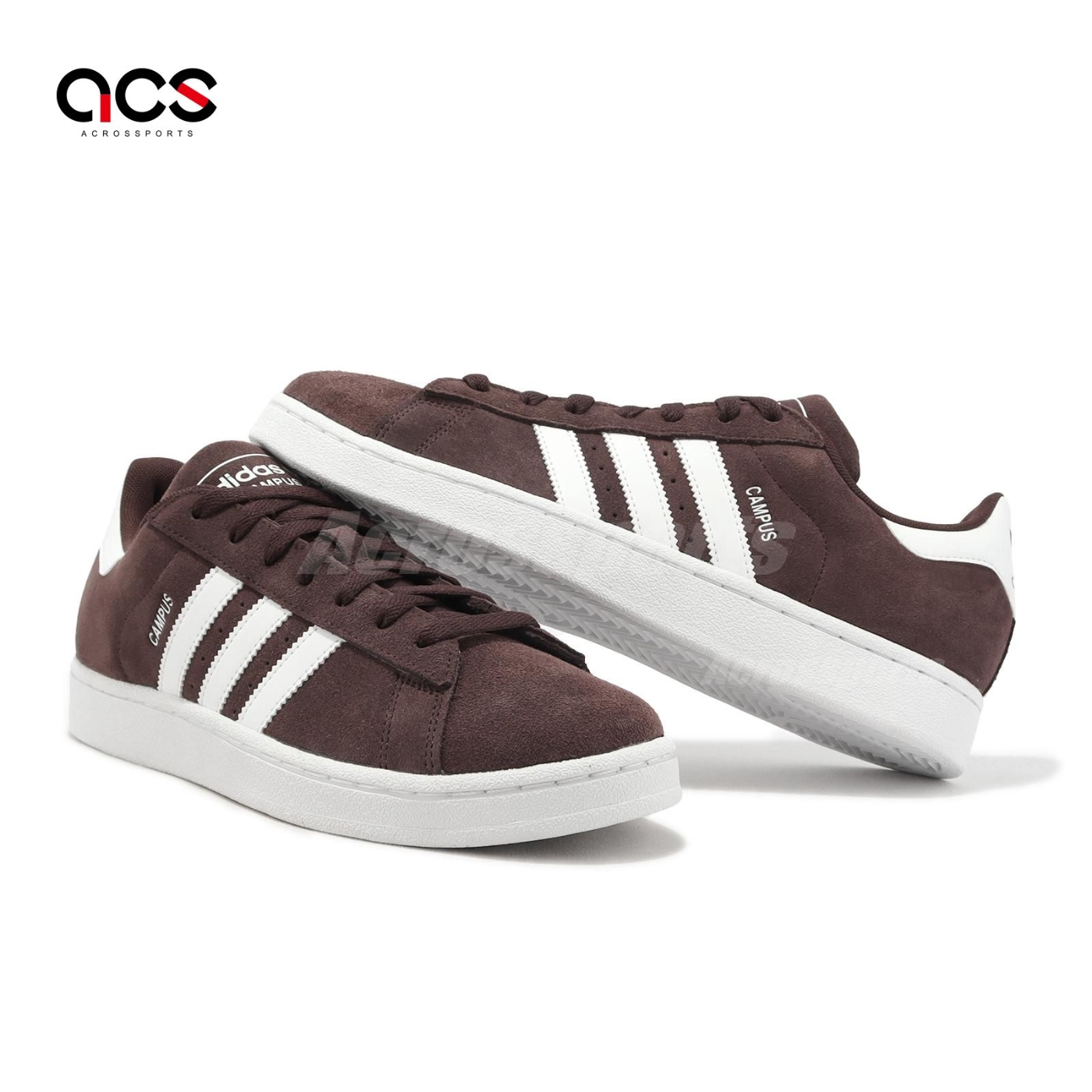 adidas 休閒鞋Campus 2 深棕咖啡可可白男鞋女鞋麂皮復古三葉草愛迪達