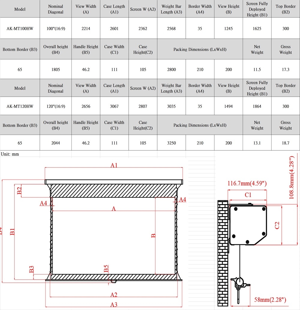Akia Screens AK-MT100HW - 詳情2