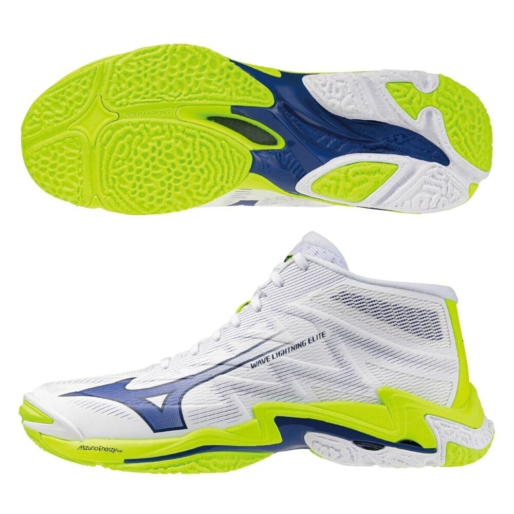 Mizuno 美津濃Lightning [V1GA260539] 男排球鞋包覆回彈白螢黃| 羽球鞋