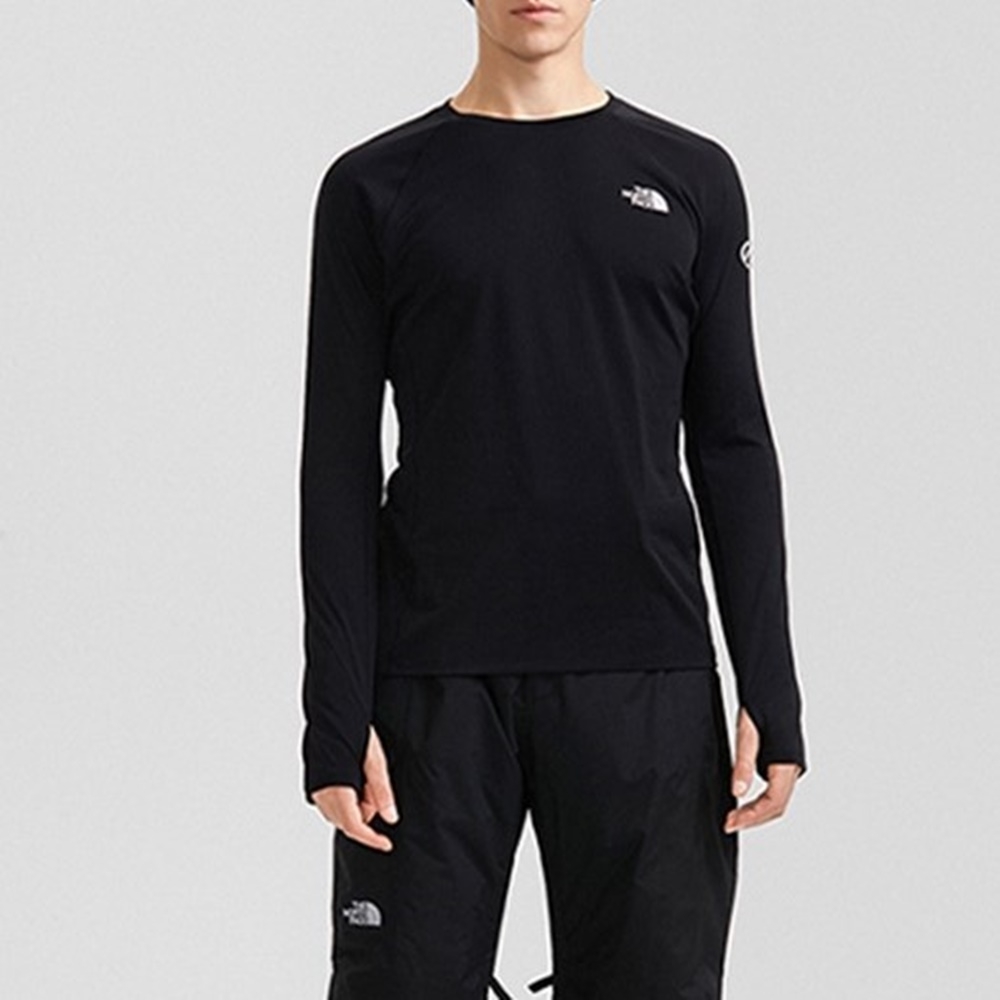 The North Face M SUMMIT PRO 120 CREW 男壓縮衣長袖-黑-NF0A82VEKX7