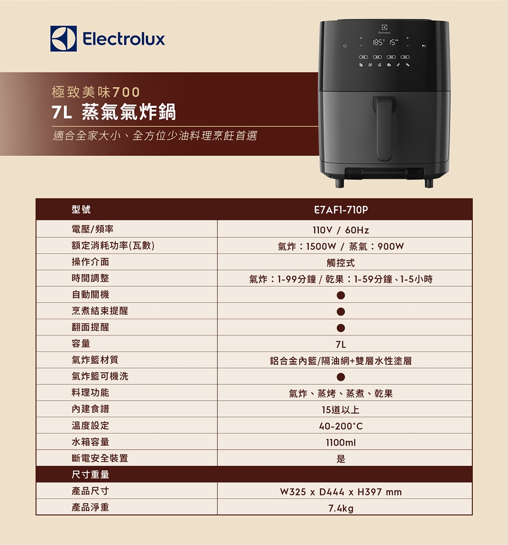 Electrolux伊萊克斯 E7AF1-710P - 詳情2