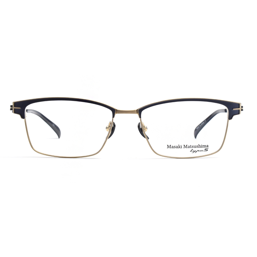 Masaki Matsushima 眉框光學眼鏡TYPE S系列日本鈦/霧金深藍#MFT5078 C1 