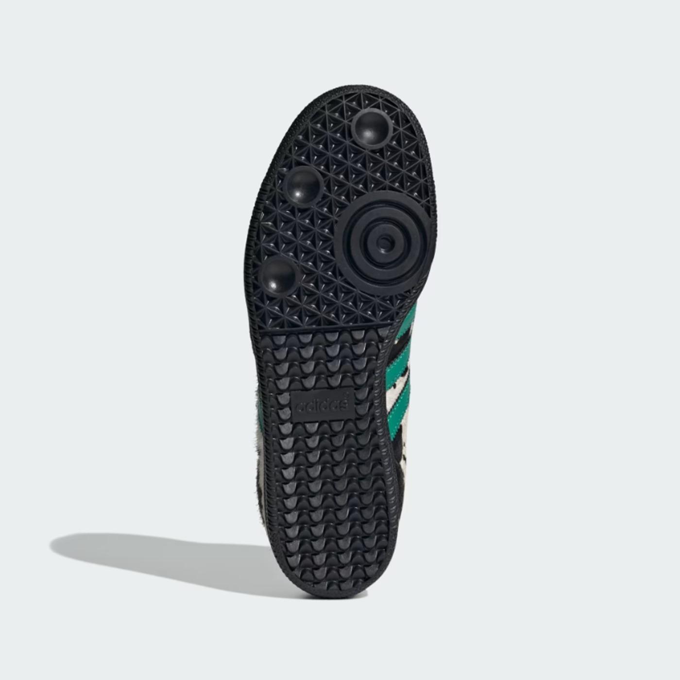 adidas 休閒鞋Samba LT W 女鞋仿馬毛乳牛紋黑綠德訓鞋愛迪達JS3930