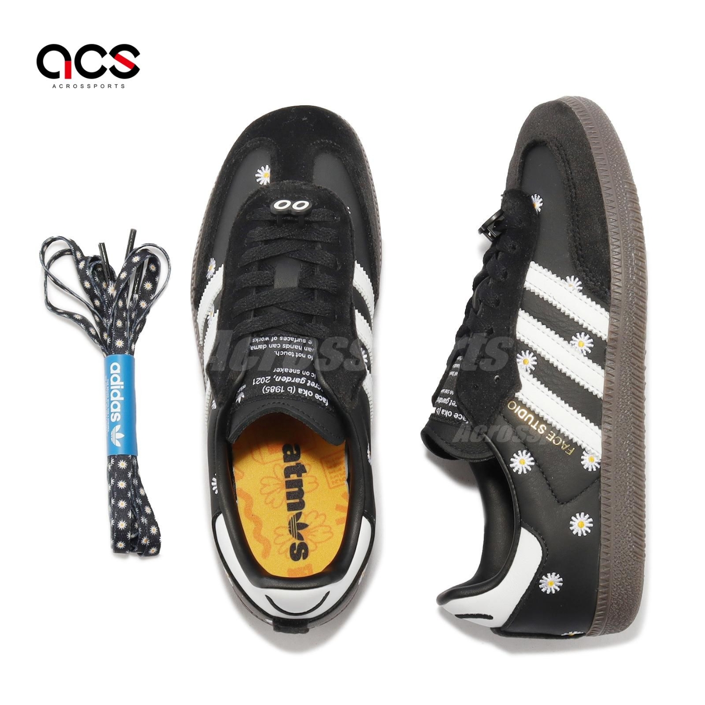 adidas FACE STUDIO シューズ 黒/白 花柄 adidas FACE STUDIO シューズ 黒/白 花柄 First Look: atmos x