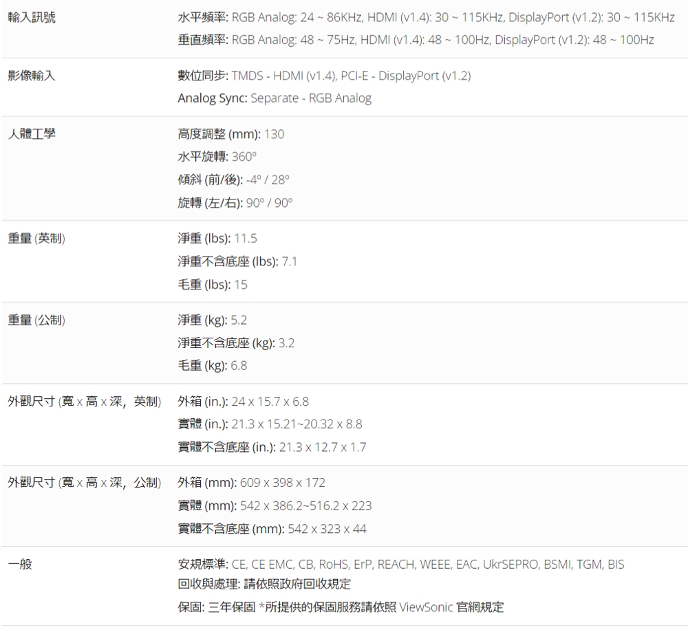 ViewSonic優派 VA2408-HDJ - 詳情1