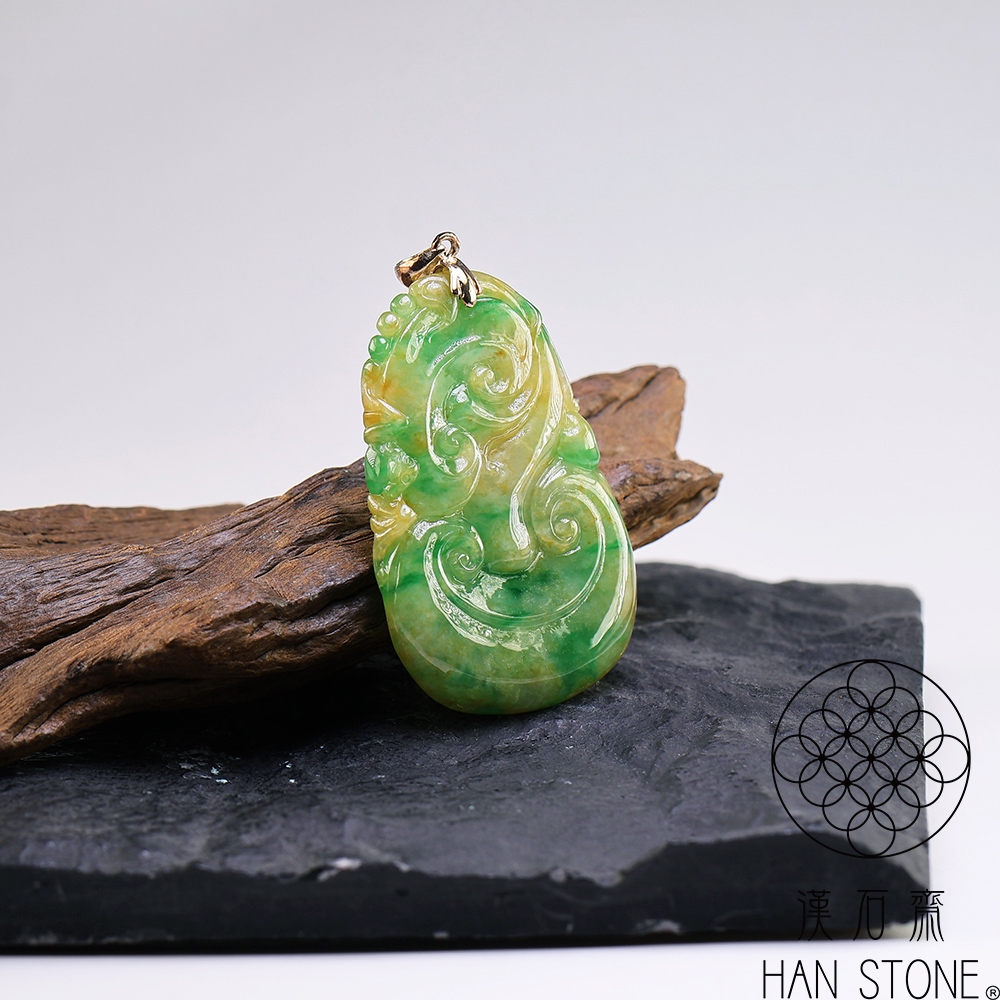 贅沢‼️天然A貨翡翠　貴重な黄➕绿翡翠・氷種『長寿』仙鶴ネックレス　鑑定書付き 贅沢‼️天然A貨翡翠 貴重な黄➕绿翡翠・氷種『長寿』仙鶴ネックレス