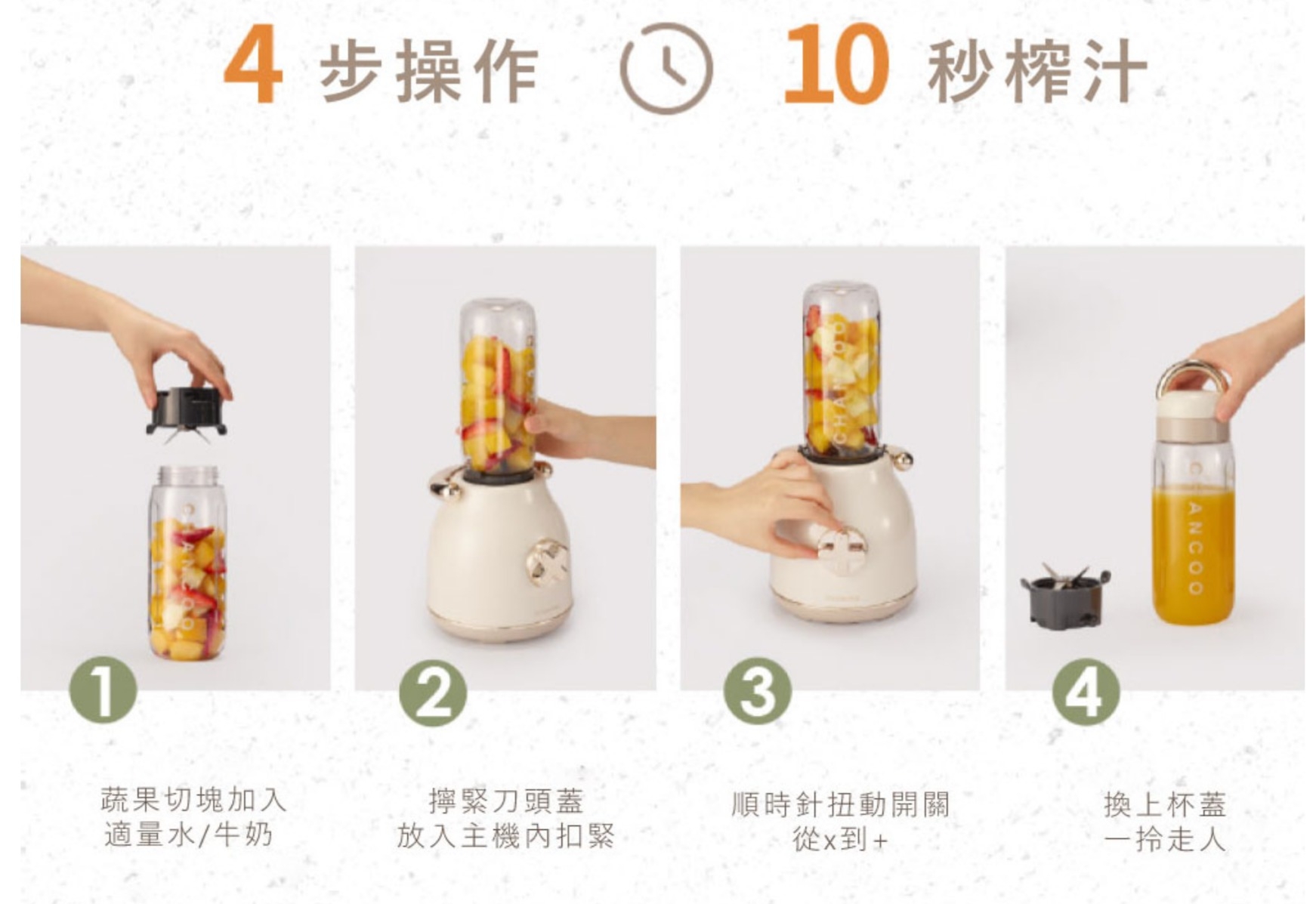 CHANCOO橙廚 便攜式果汁機 - 詳情3